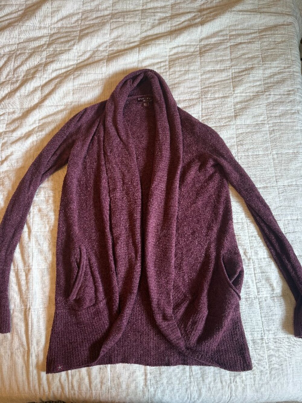 Barefoot Dreams Muted Magenta/Plum Cardigan (XS/S)